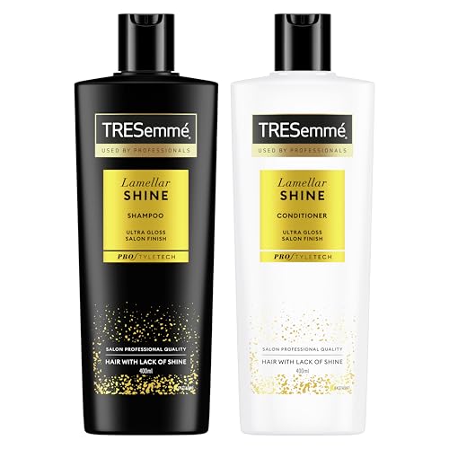 TRESemmé Pack de Cuidado Capilar Lamellar Shine para un acabado ultrabrillante de peluquería con tecnología Lamellar patentada 400 ml + 400 ml
