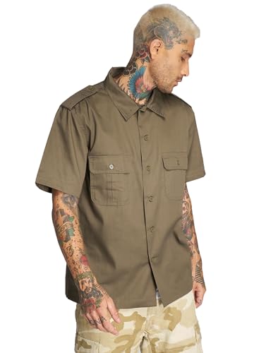 Brandit US Shirt Short Sleeve, color: olive, size: XXL