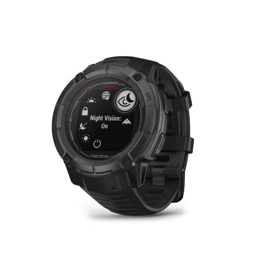 Garmin Instinct 2X Solar Tactical, Reloj Inteligente con GPS Resistente al Agua, Carga Solar, Funciones Tacticas y Deportivas, Pulsioximetría, Notificaciones del Smartphone, Negro