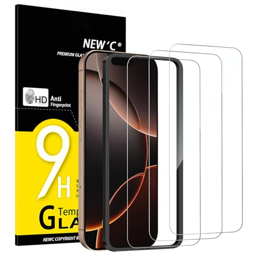 NEW'C 3 Piezas, Protector Pantalla para iPhone 17, 17 Pro, iPhone 16 Pro (6,3")