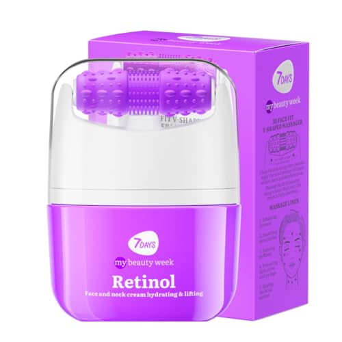 7Days Crema facial rejuvenecedora con retinol y masajeador | Tratamiento antiedad, hidratante y lifting