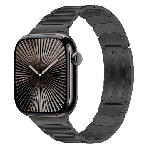 TRUMiRR Pulsera de Titanio con Hebilla Integrada para Apple Watch Series 10 46mm y Ultra 2/Ultra 49mm - Resistente, Elegante y Ajuste Perfecto
