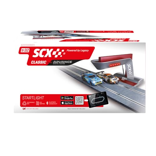 SCX - Accesorio Compatible con Advance y Original - para Ampliar o Mejorar tu Pista de Carreras - Escala 1:32 (Semáforo)