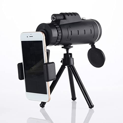 Telescopio Monocular 40X60 HD - Resistente al Agua, Visión Nocturna y Clip para Teléfono (Trípode Incluido)