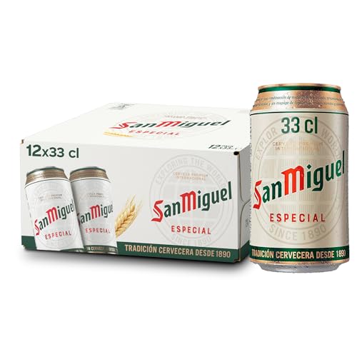 San Miguel Especial Lager, Pack 12 Latas x 33cl, Cerveza Premium Española