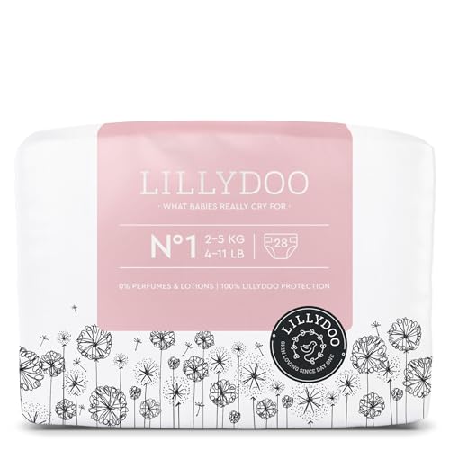 Pañales Hipoalergénicos Lillydoo Talla 1 (2-5 kg) - Pack de 28 Unidades