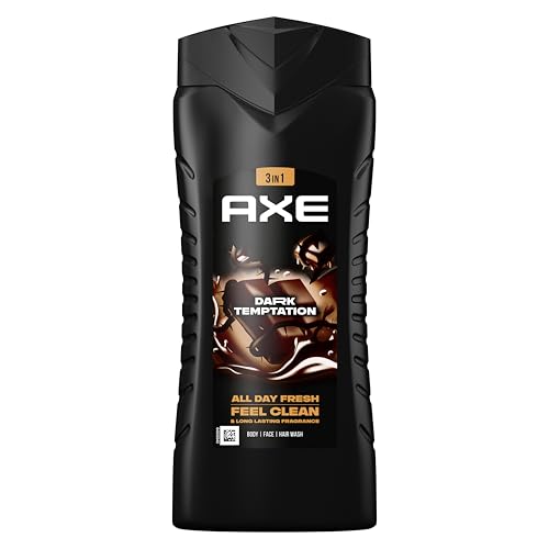 Axe Dark Temptation - Gel de Ducha Refrescante 400 ml - Fragancia Seductora para Hombres