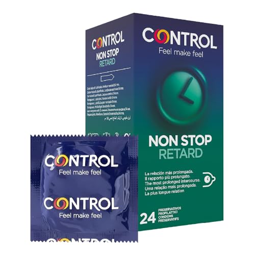 Control Non Stop Retard Preservativos - Caja de 24 Unidades (Pack Ahorro)