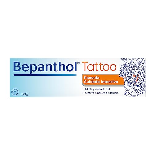 BEPANTHOL Crema para Tatuajes con Pantenol - Hidrata - Repara la Piel Post Tattoo y Preserva la Belleza del Tatuaje - 100 g - Sin Conservantes y Sin Perfume