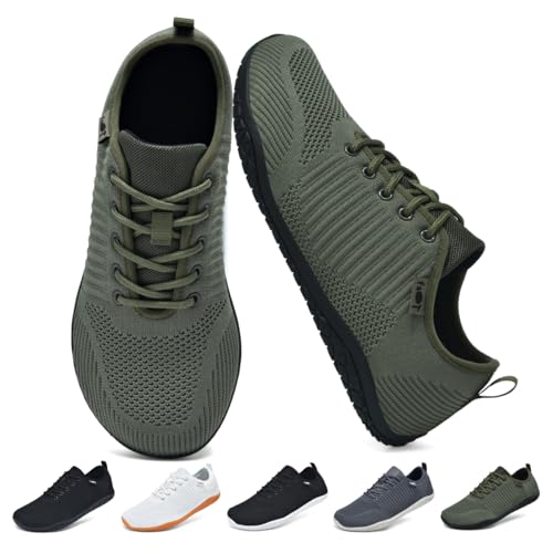 Merdoo Barefoot Shoes - Zapatos Descalzos para Mujer y Hombre | Sneakers Deportivas para Correr, Caminar y Gimnasio (Verde, 37)
