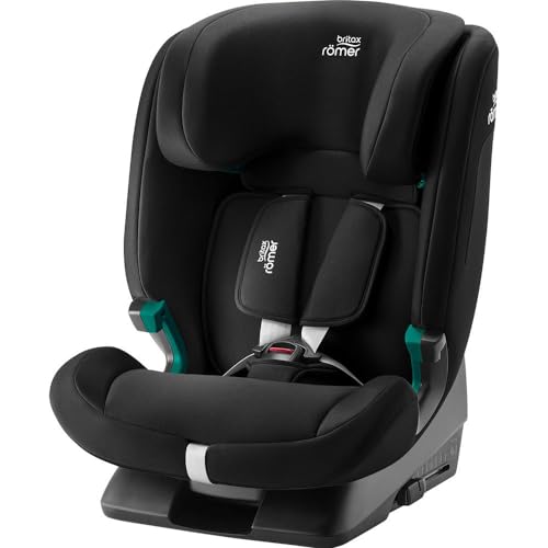 BRITAX RÖMER Silla Coche EVOLVAFIX, con ISOFIX, niños de 76-150 cm (i-Size), 15 meses a 12 años, Space Black