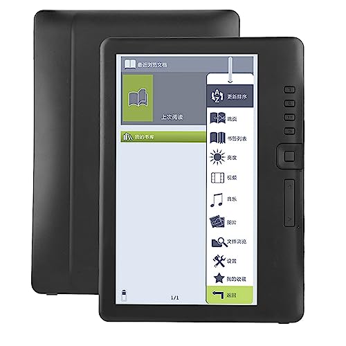 Ebook 7 Pulgadas Reader, Lector de Libros electrónicos portátil BK7019 de 7 Pulgadas con Pantalla Colorida Compatible con Tarjeta de Memoria de 8 GB