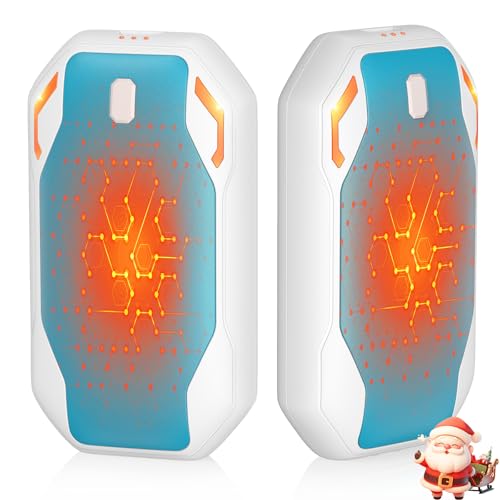 PHEJIE Calentadores de Manos Recargables Electrónicos - 2 Packs (Azul) | 40-55°C, 3 Modos | Ideales para Deportes al Aire Libre, Camping y Senderismo