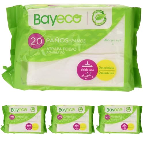 Bayeco - Paños Atrapa Polvo - 20 Unidades (Paquete de 4)