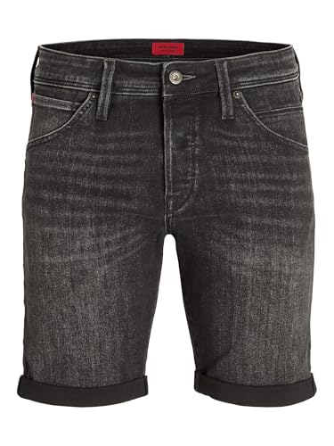 JJIRICK JJFOX Am 310 SN - Pantalones Cortos, Black Denim/Pack:Am 317, Talla M