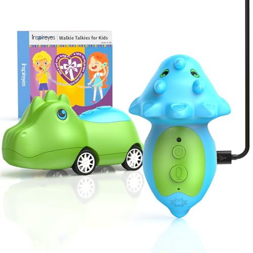 Inspireyes Coches Juguete Dinosaurio con Walkie-Talkies para Niños, Juguetes Recargables para Niños y Niñas 3–7 Años, Ideal Interior y Exterior, Regalo de Cumpleaños y Navidad, Set de 2