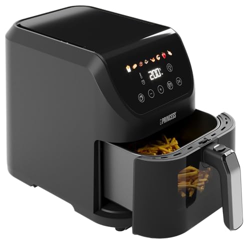 Princess Slim Airfryer 5,5 L - Freidora sin aceite con 8 programas y diseño compacto