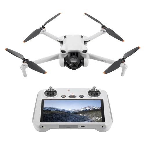 DJI Mini 3 (DJI RC) – Dron Mini con Mando a distancia y cámara, ligero y plegable con vídeo 4K HDR, 38 min de tiempo de vuelo, Grabación vertical y funciones inteligentes, C0