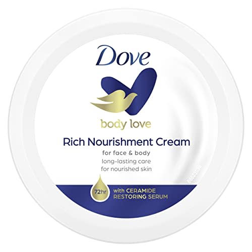 Dove Crema Hidratante 3 en 1, Nutrición Intensa, 72 h con Sérum Restaura Ceramidas, 150 ml