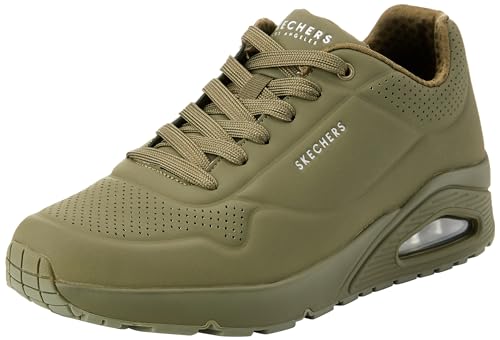 Skechers Uno Stand On Air, Zapatillas Hombre, Olive Durabuck Mesh, 42 EU