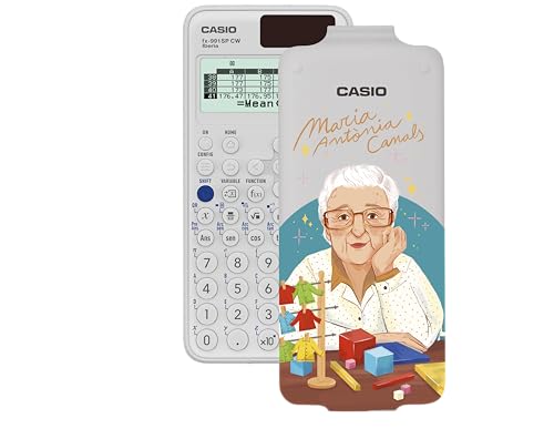 Casio FX-991SP CW - Calculadora Científica con Diseño Ilustrado por Srta M, Recomendada para Currículo Español y Portugués, 5 Idiomas, 560+ Funciones, Solar