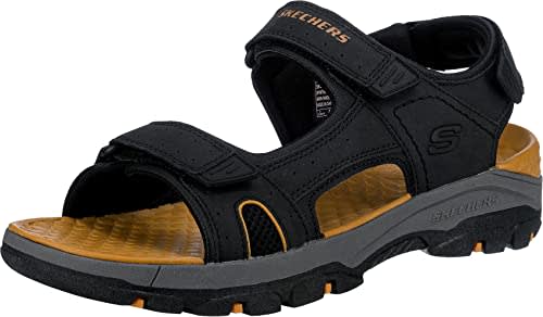 Sandalias Skechers Hombre Negro - Comodidad y Estilo