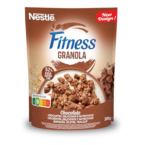 Nestlé Fitness Cereales Granola Copos de Avena Integral y Trigo con Miel, 300g
