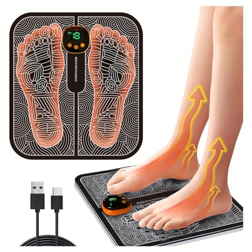 HENESE Masajeador de Pies Eléctrico - 8 Modos, 19 Niveles de Intensidad