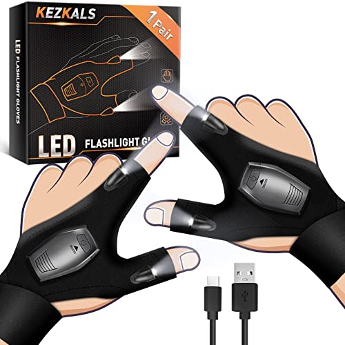 KEZKALS Guantes con Luz LED - Regalo Original para Hombre y Mujer