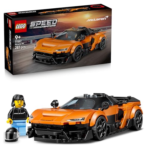 LEGO Speed Champions McLaren W1 – Coche de Carreras con Minifigura de Piloto – Set de Construcción para Niños Desde 9 Años – Idea de Regalo Original – 77257