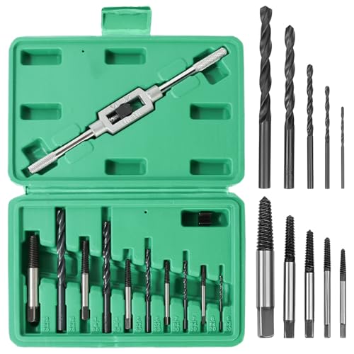 Vninkul Juego de Extractor de Tornillos de 11 Piezas M3-M18 - Kit Profesional con Portamachos y Caja de Almacenamiento