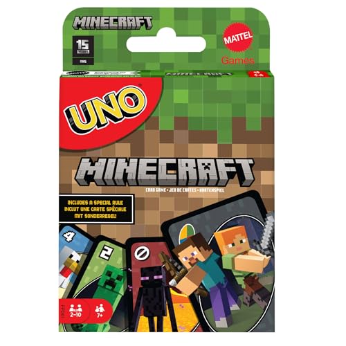 Mattel Games, Juego de Cartas UNO Minecraft, Juego de Mesa para niños a Partir de 7 años (Mattel FP
                                        ...