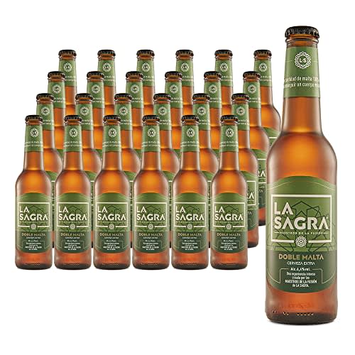 La Sagra Doble Malta - Cerveza Extra. Alc. 6,4% vol. Caja de 24 botellas de 33 cl.
