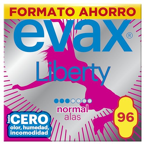 Evax Liberty Normal Compresas Con Alas, 96 unidades - Comodidad y Discreción