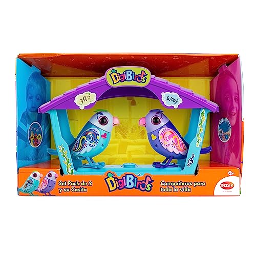 Bizak Digibirds, Casita con 2 Pajaritos Interactivos