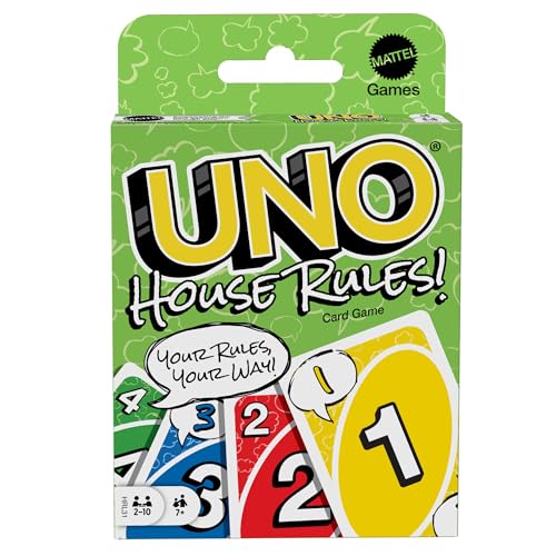 Mattel Games Juego de Cartas UNO Reglas Personalizadas - Juego de Mesa Familiar para Inventar Tus propias Reglas, +7 años (HRL31)