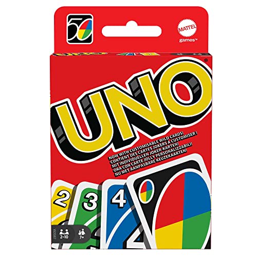 UNO Original de Mattel Games - Juego de Cartas Familiar Clásico con 112 Cartas Multicolor - Ideal para Niños y Adultos - Regalo para +7 Años