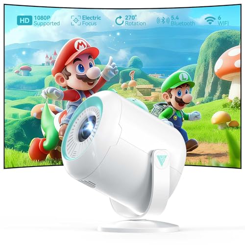 Nasin VF211WF Mini Proyector con WiFi 6, Bluetooth 5.4 y Soporte 4K - Ideal para Streaming y Gaming
