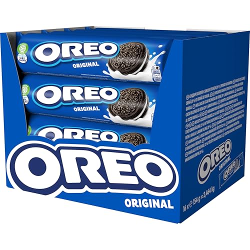 Oreo Original Galletas de Cacao Rellenas de Crema Sabor Vainilla 154g - Pack de 16