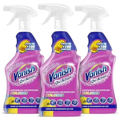 Vanish Oxi Action Spray Quitamanchas - Pack 3 x 750 ml - Sin lejía - Para el día a día