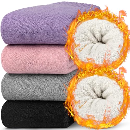 Chalier Finery 5 Pares Calcetines Térmicos de Lana para Mujer