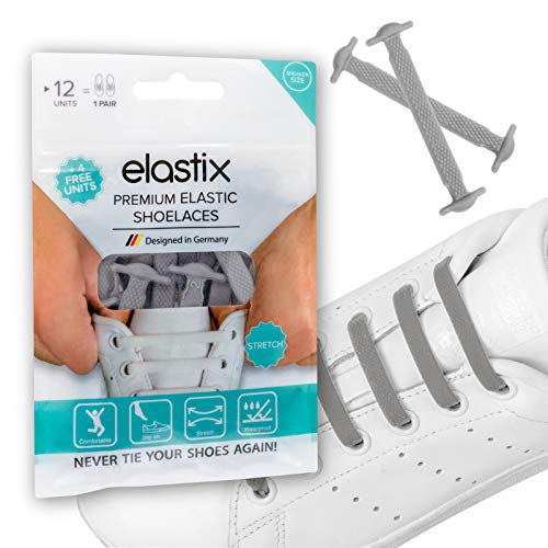 Elastix Sneaker - Cordones elásticos de goma sin atar para adultos