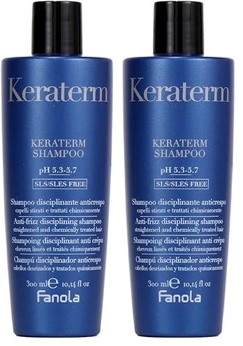 FANOLA KERATERM Champú desecante antical PH 5,2-5,7 SLS/SLES FREE 300 ml (Paquete de 2)