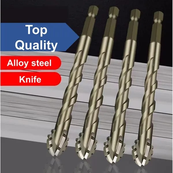 Juego de Brocas Excéntricas de Cuatro Filos, 7/6/5/4/3/2 Piezas, Nuevas, Multifuncionales, para Azulejos de 3-12 mm, Herramientas de Perforación de Concreto