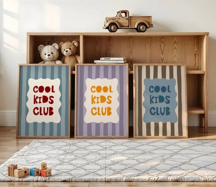Impresiones artísticas de pared de Club para niños, pintura en lienzo, póster, imagen para sala de estar, dormitorio, decoración del hogar, regalo moderno de dibujos animados