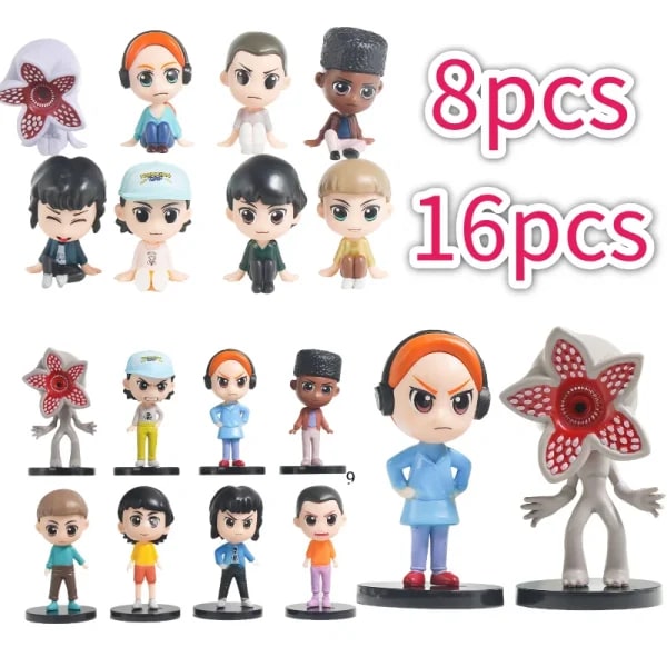 Juego de 8-16 figuras de acción de Stranger Things, Max/Mike/Hawkins, muñecos de colección, regalo.