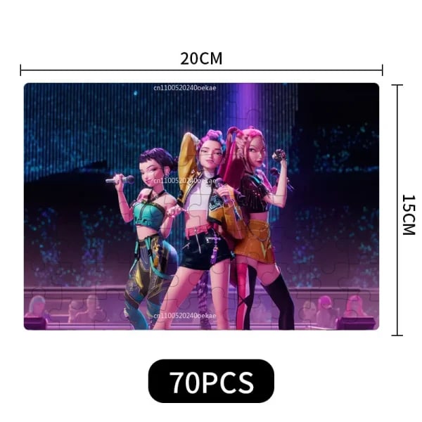 Caliente 10 estilo KPop Demon Hunters rompecabezas KPop Demon Hunters Rumi Mira Zoey rompecabezas modelo de juguete