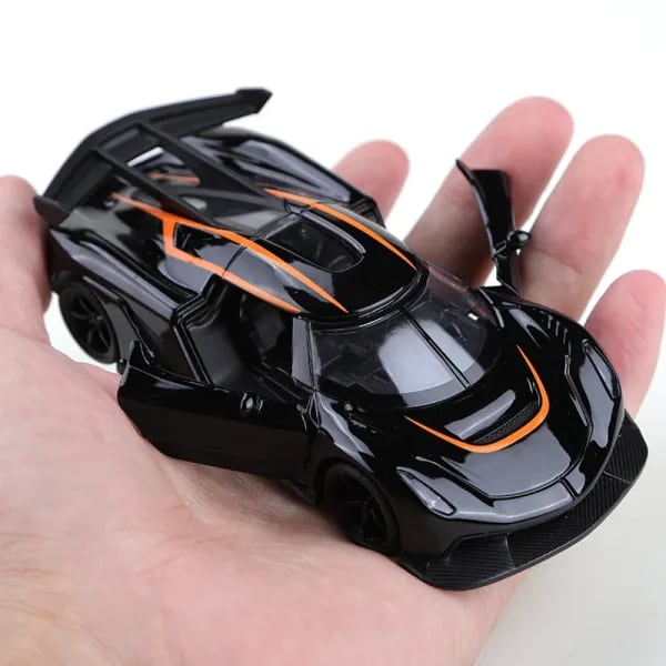 (Encíado) Coche de carreras Koenigseg 1:36, coche modelo de aleación de metal, vehículo simulado, coche de aleación para niños, regalo de juguete para niños, adornos de coche