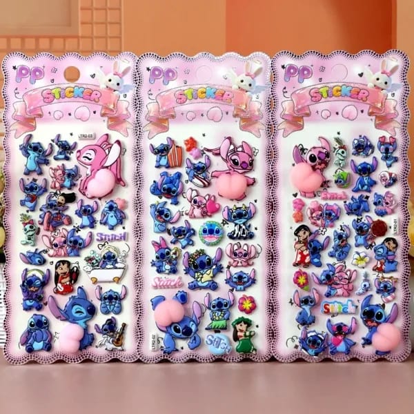 Pegatina de nalgas felices suaves de punto de Disney, pegatina de burbuja 3D de descompresión para niños, pegatina decorativa para funda de teléfono