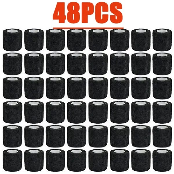 Vendaje elástico autoadhesivo deportivo negro, cinta elástica Elastoplast para rodilleras, almohadillas de soporte para dedo, tobillo y palma, 3/15/30/48 Uds.